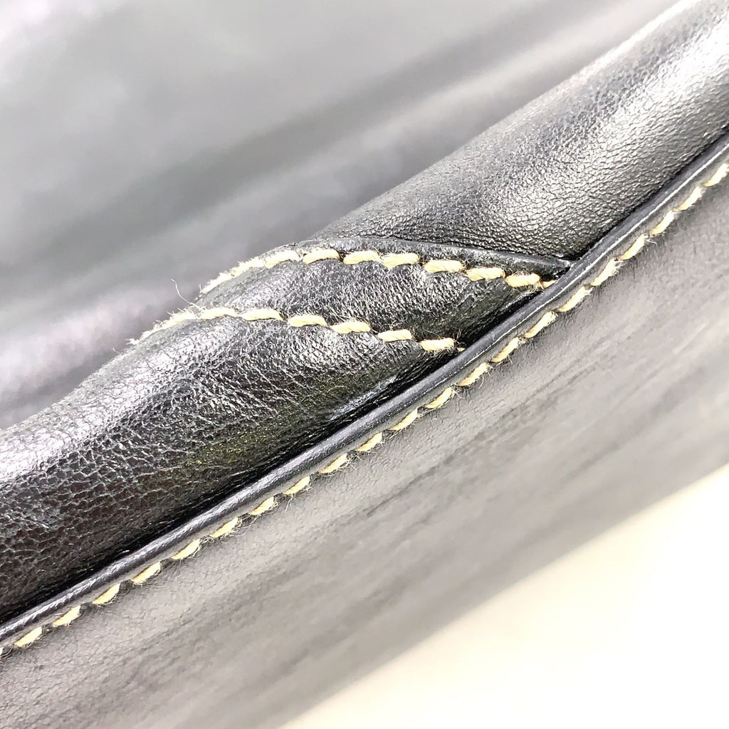 Gucci New Brit Leather Black Tote Silver — view 7