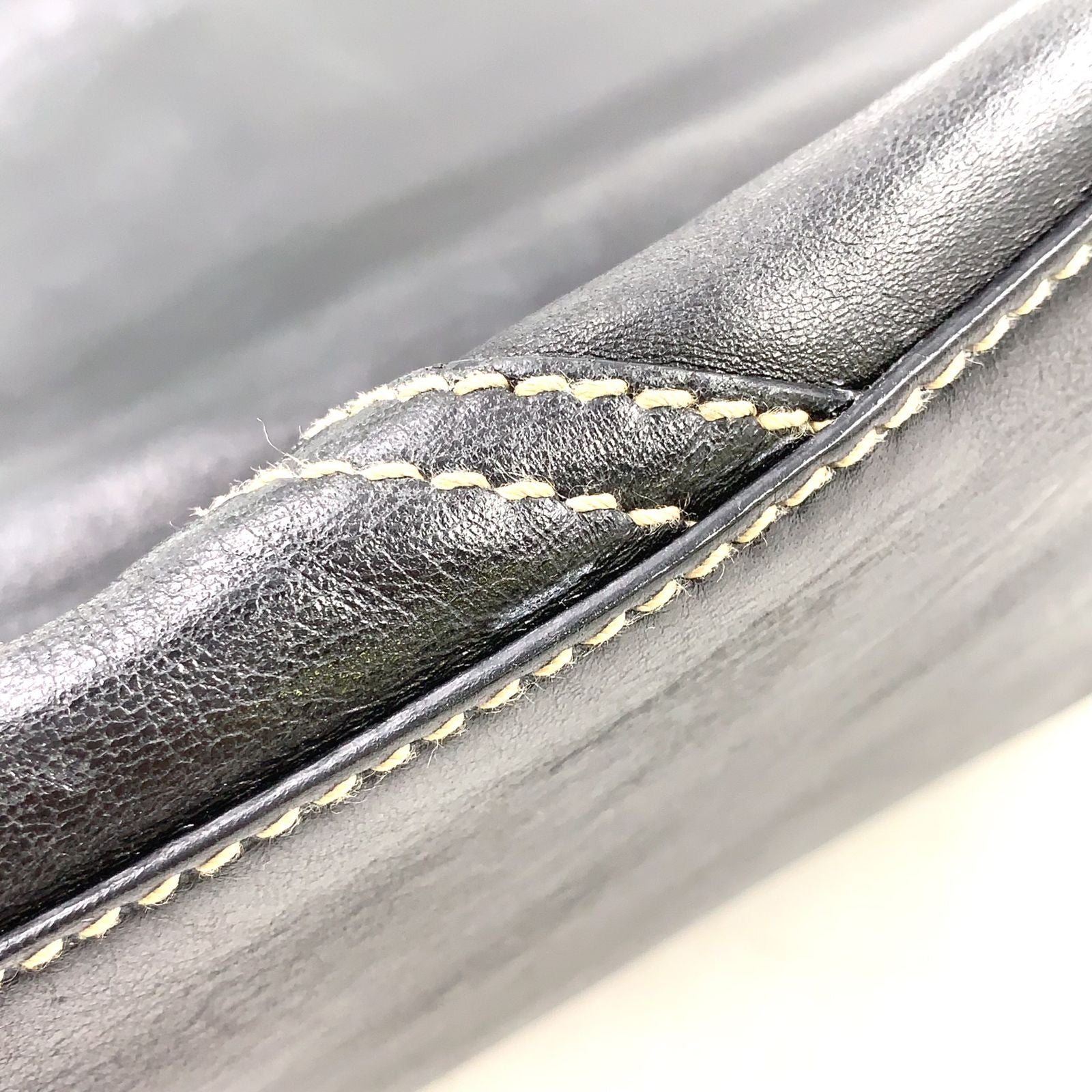 Gucci New Brit Leather Black Tote Silver — view 7