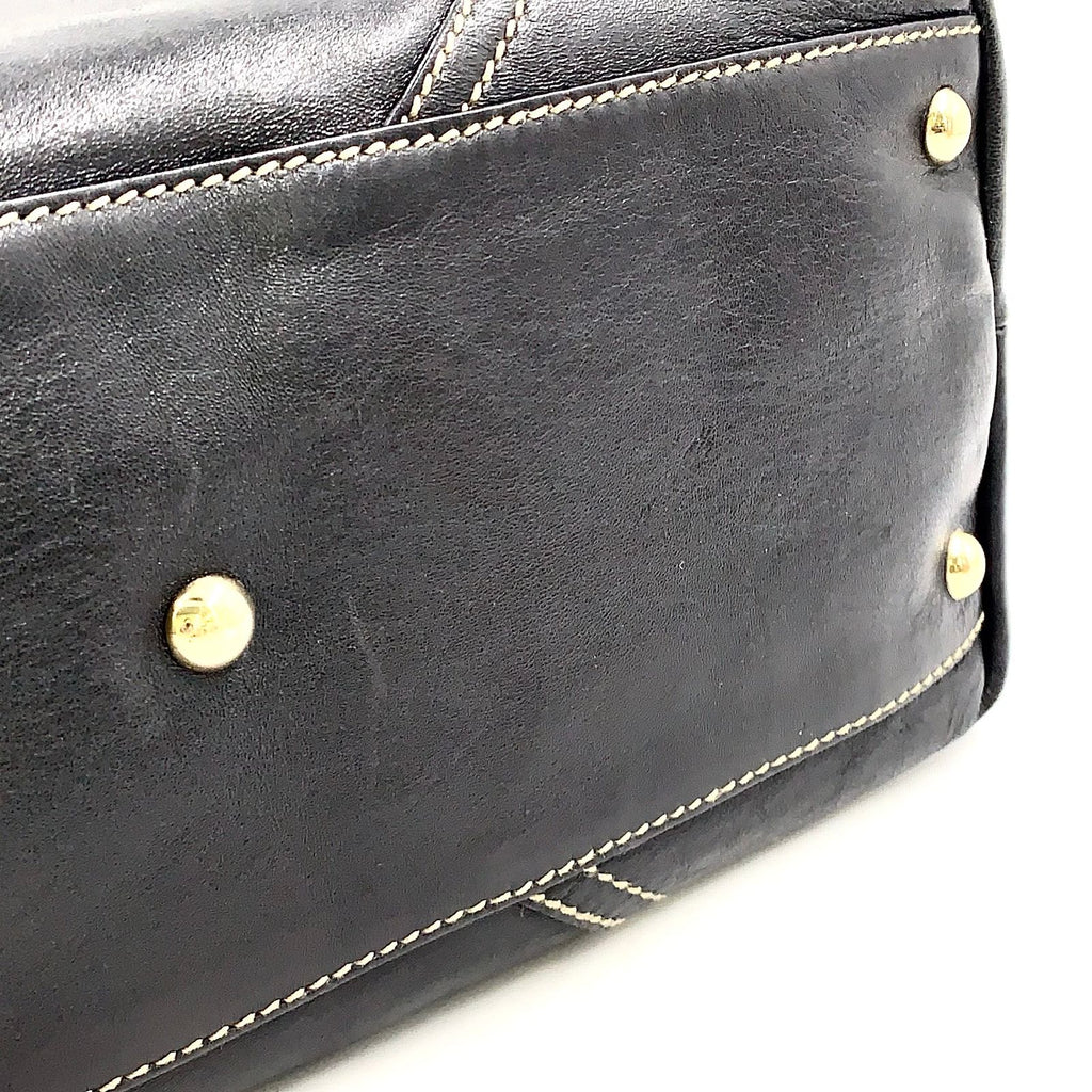 Gucci New Brit Leather Black Tote Silver — view 5