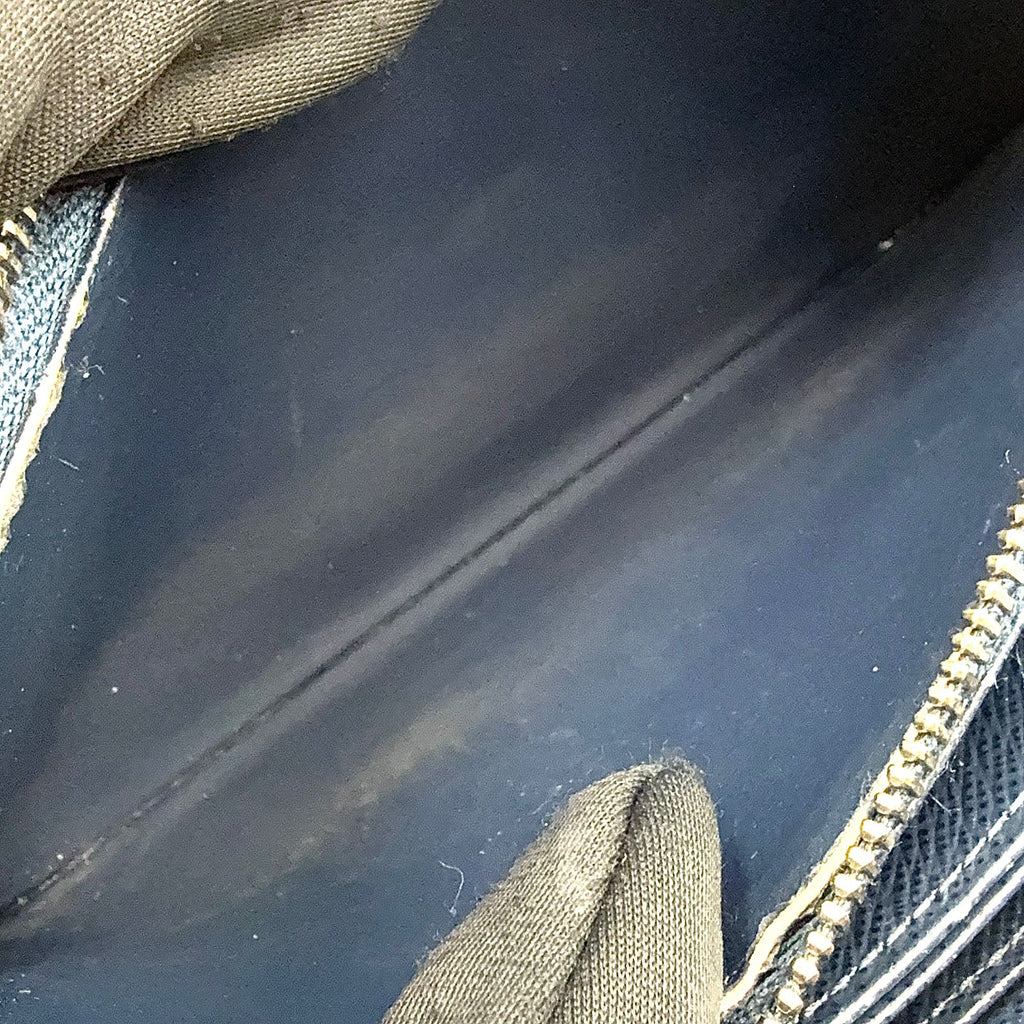 Louis Vuitton Zippy Wallet Epi Leather Blue Zip Around Silver — view 5
