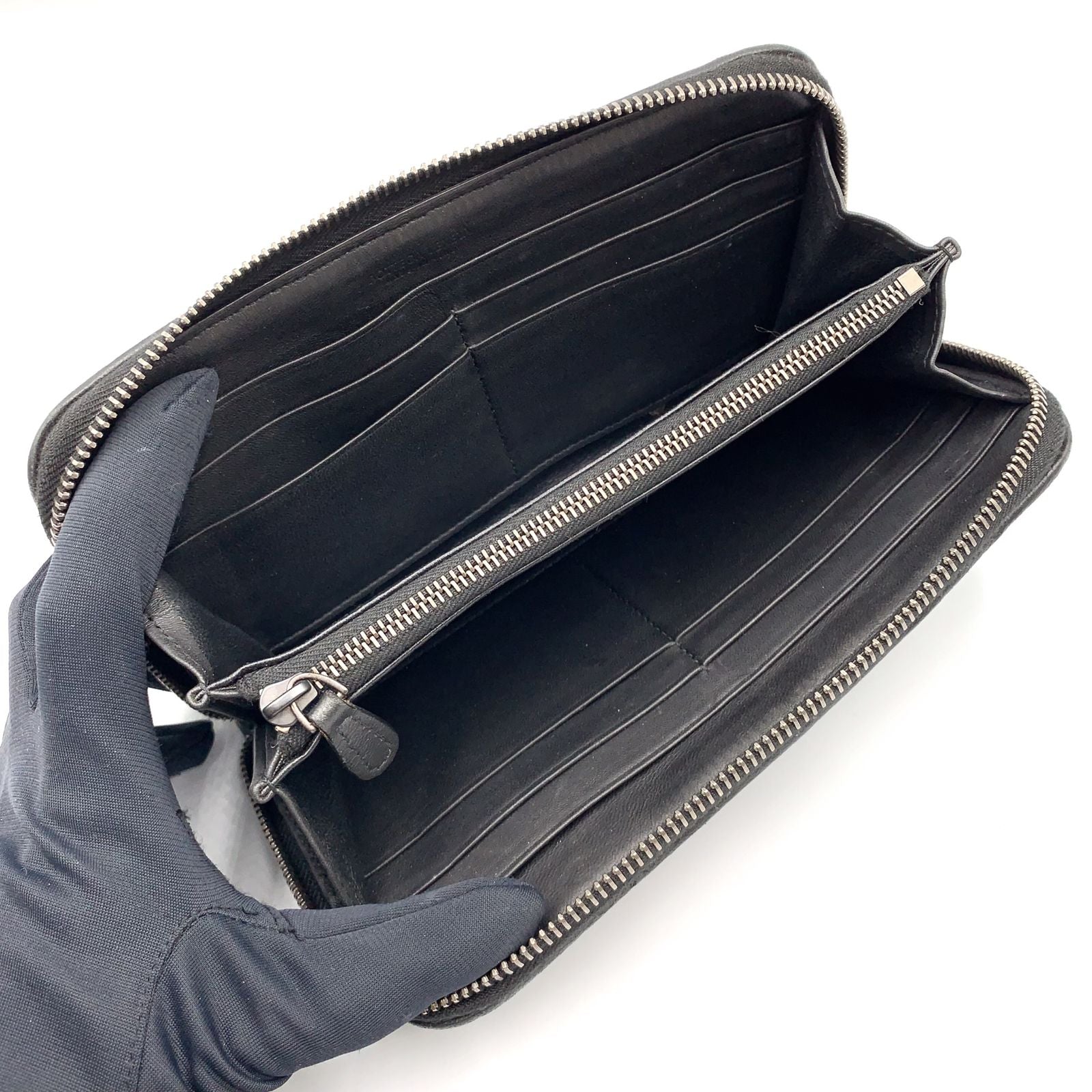 Bottega Veneta Intrecciato Leather Black Wallet — view 3