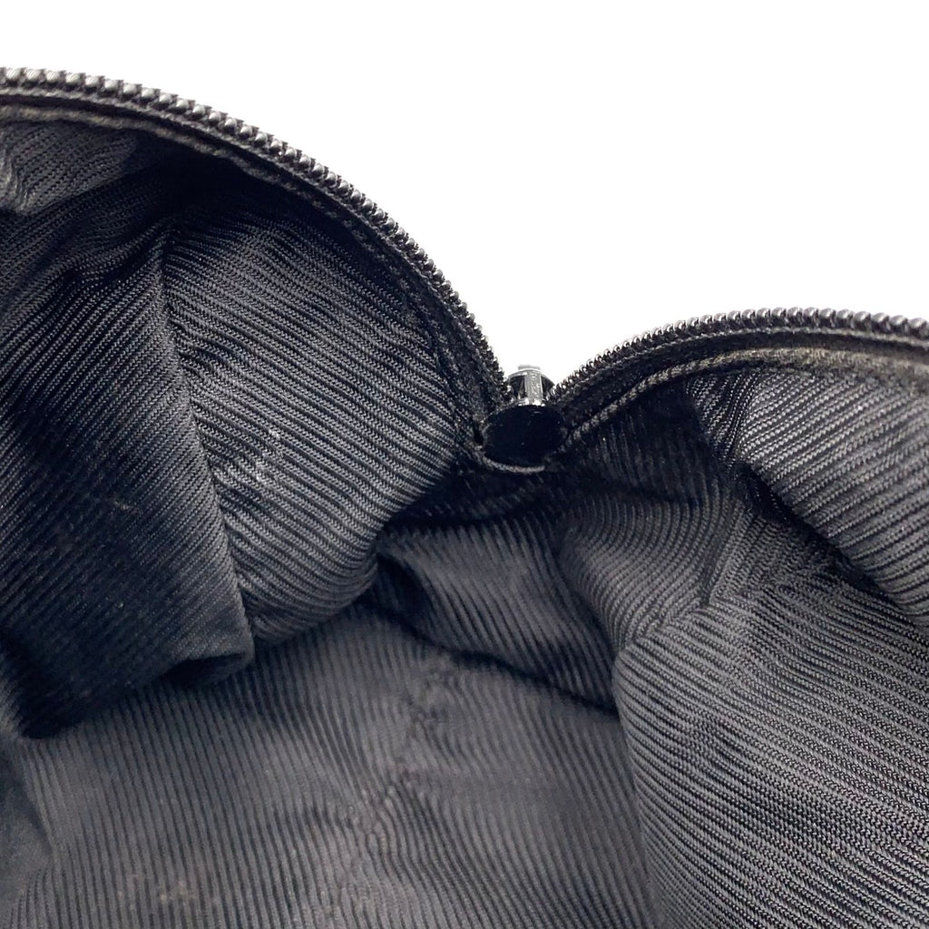 Gucci GG Pattern Leather Canvas Black Pouch Silver — view 6