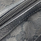 Gucci GG Pattern Leather Canvas Black Pouch Silver — view 9