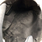 Gucci GG Pattern Leather Canvas Black Pouch Silver — view 3