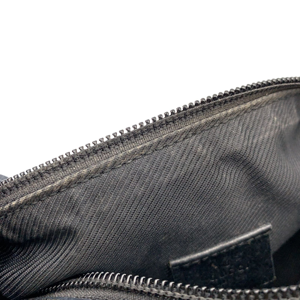Gucci GG Pattern Leather Canvas Black Pouch Silver — view 5
