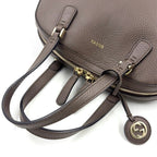 Gucci Dara Interlocking 2-Way Shoulder Leather Gray Handbag Silver — view 7