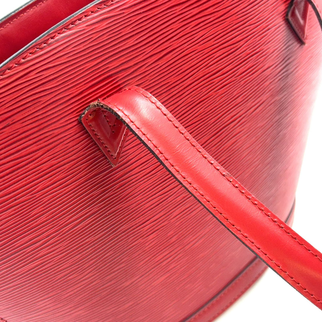 Louis Vuitton Saint Jacques Epi Castilian Red Leather Handbag Gold — view 9