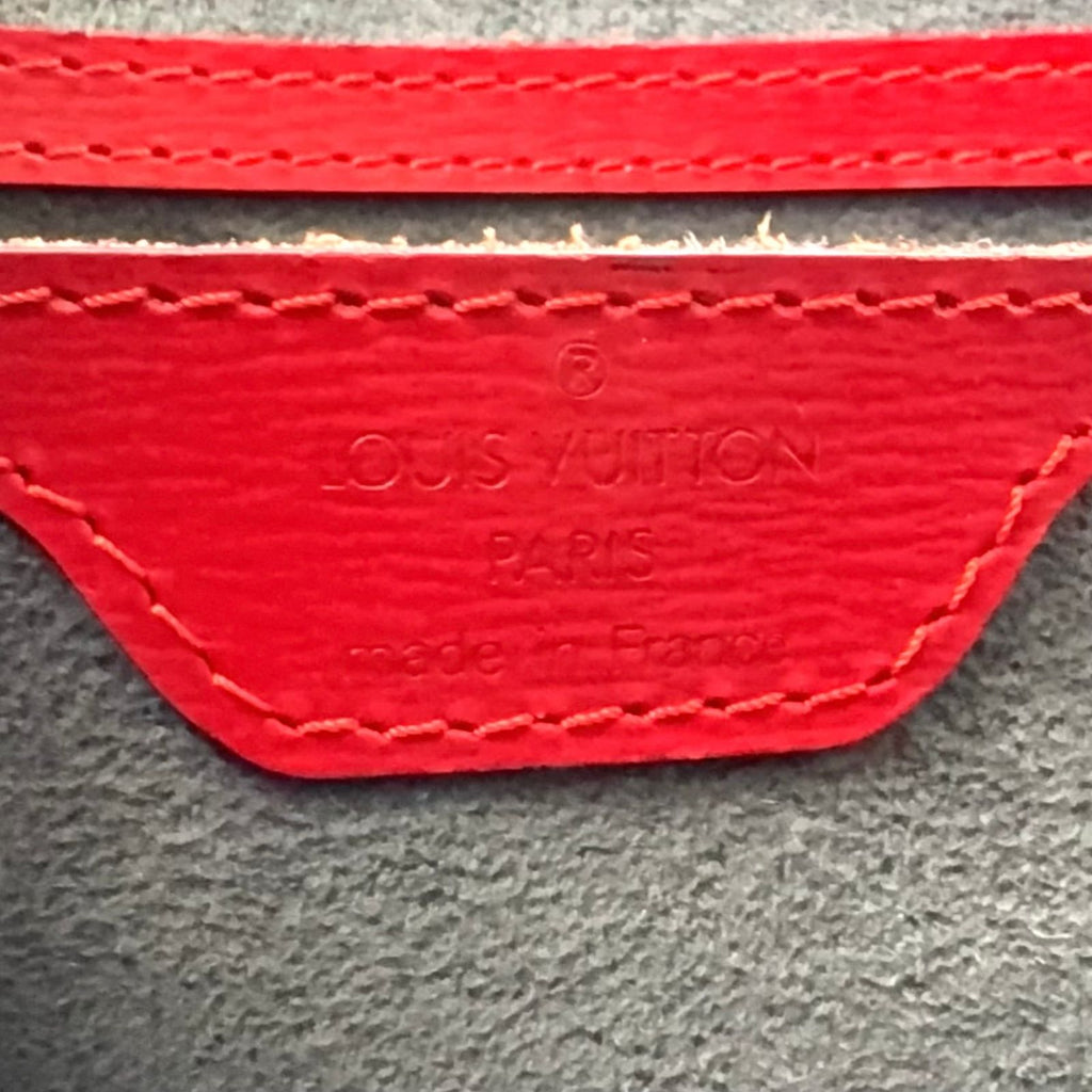 Louis Vuitton Saint Jacques Epi Castilian Red Leather Handbag Gold — view 4