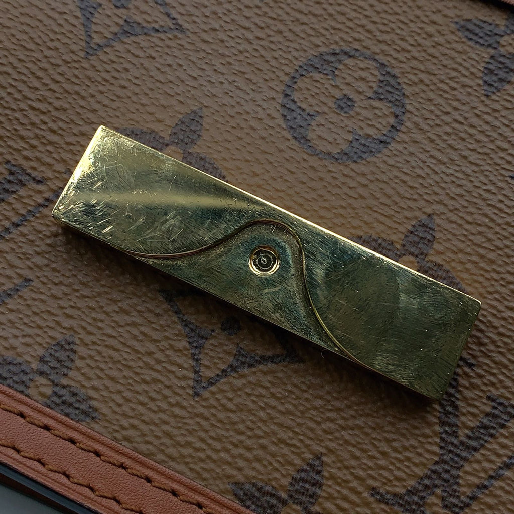 Louis Vuitton Portefeuille Dauphine Monogram Reverse Leather Brown Light — view 9