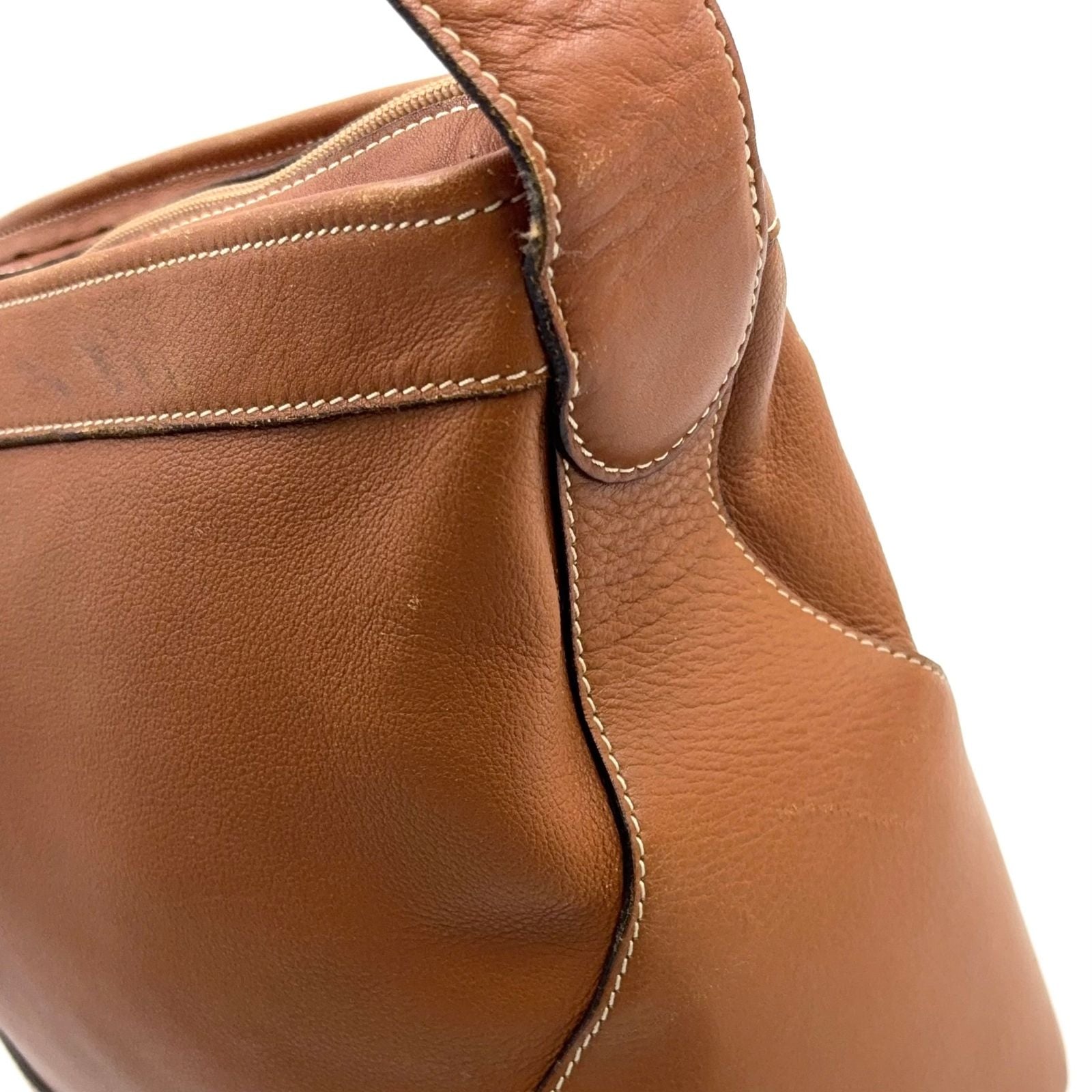 Loewe Anton Calf Light Brown Shoulder Bag Gold — view 6
