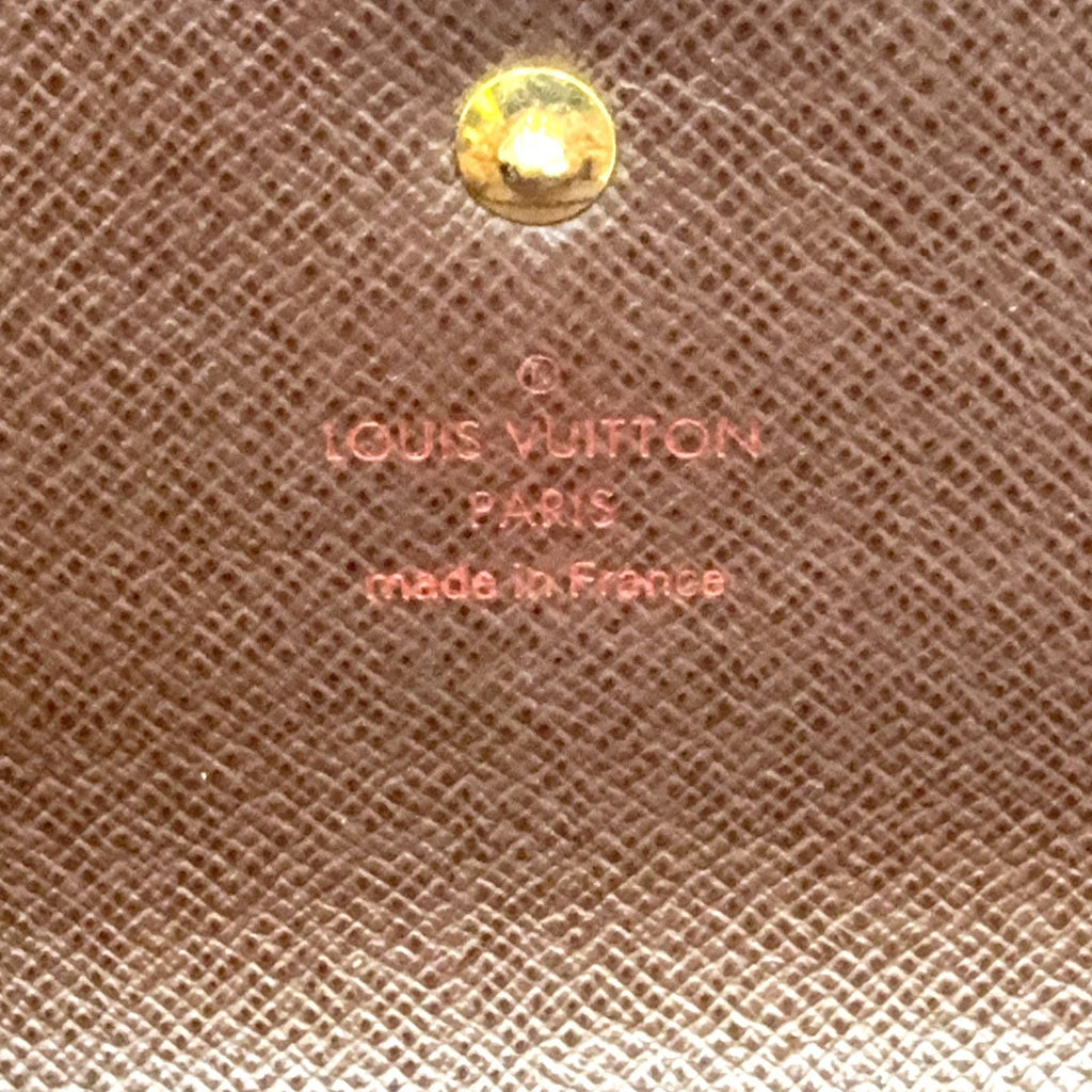 Louis Vuitton Portefeuille International Damier Ebene Initials Brown Trifold — view 4