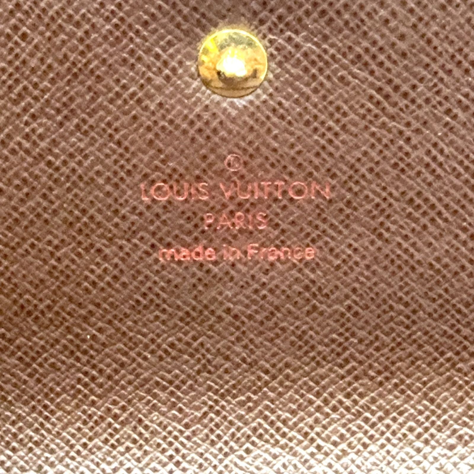 Louis Vuitton Portefeuille International Damier Ebene Initials Brown Trifold — view 4