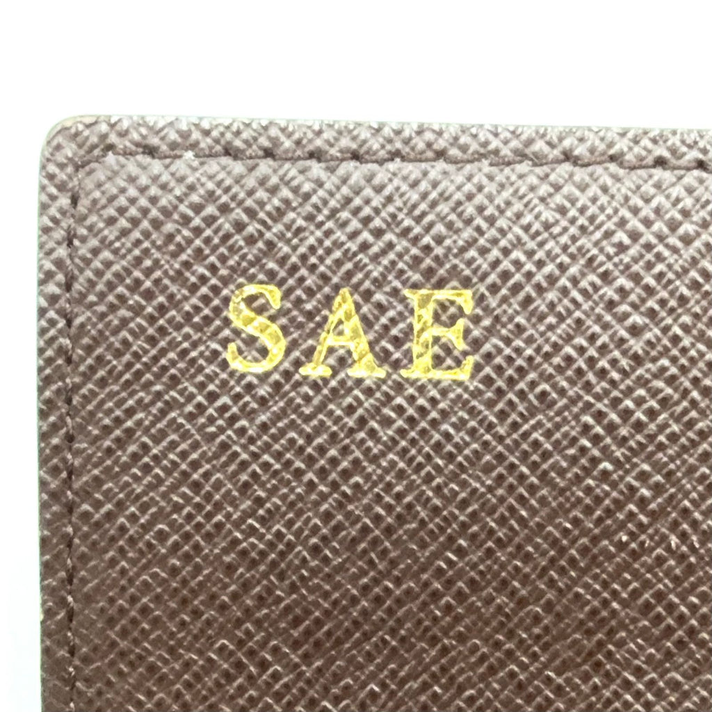 Louis Vuitton Portefeuille International Damier Ebene Initials Brown Trifold — view 8