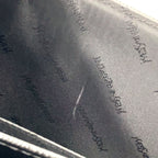 Saint Laurent YSL Logo Plate Leather Black Business Bag Silver — view 8