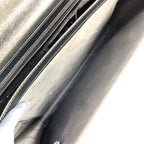 Saint Laurent YSL Logo Plate Leather Black Business Bag Silver — view 6