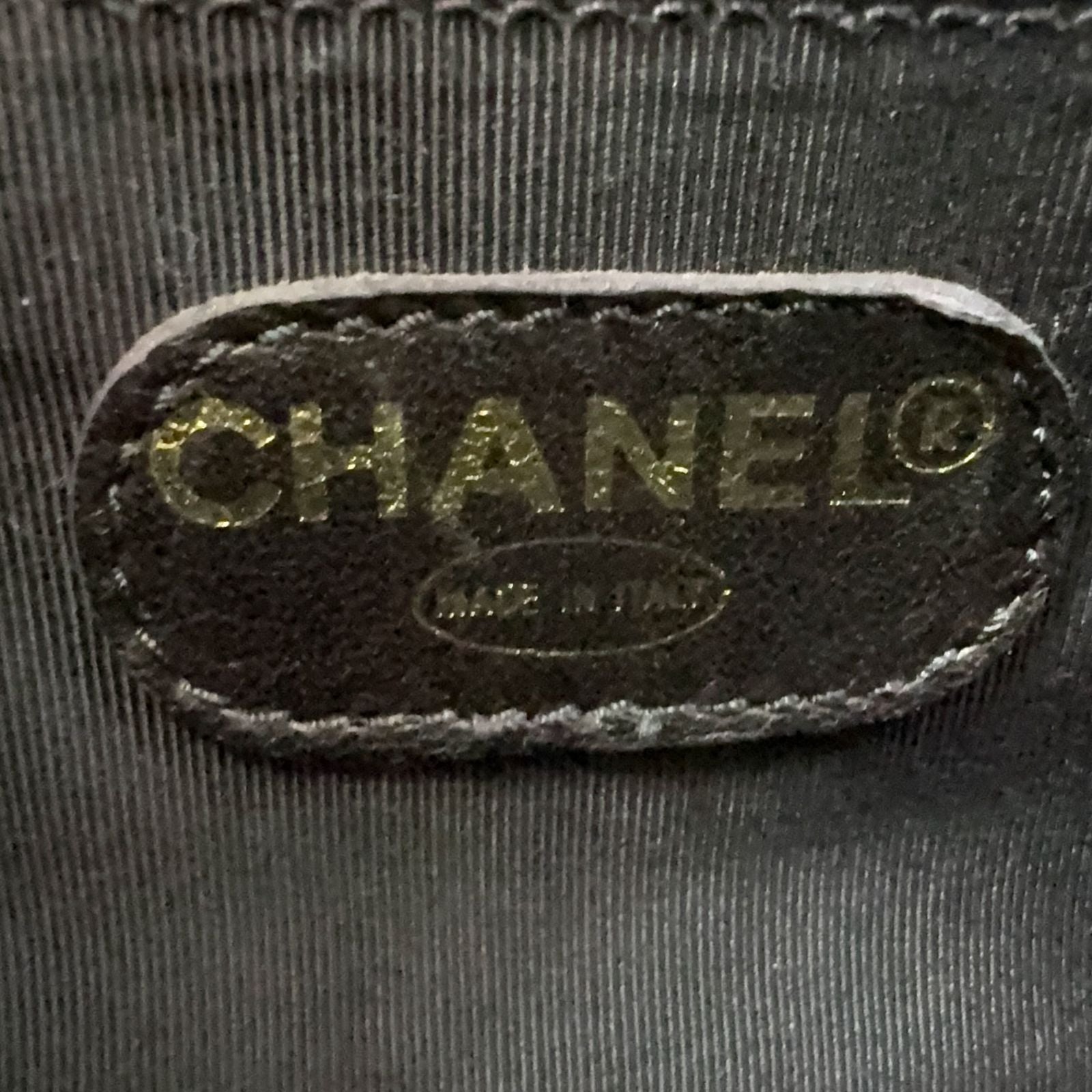 Chanel Caviar Leather CC Logo Black Chain Shoulder Bag Gold — view 4