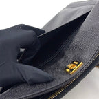 Chanel Caviar Leather CC Logo Black Chain Shoulder Bag Gold — view 8