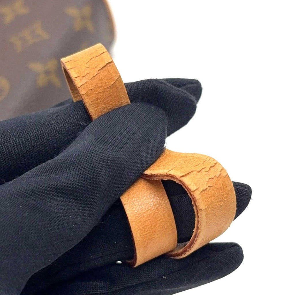 Louis Vuitton Pochette Twin PM Monogram XS Leather Brown Light Shoulder Bag Gold — view 6