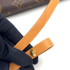 Louis Vuitton Pochette Twin PM Monogram XS Leather Brown Light Shoulder Bag Gold — view 7