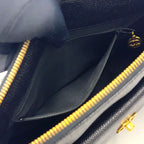 Chanel Caviar Leather CC Logo Black Chain Shoulder Bag Gold — view 7