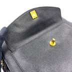 Chanel Caviar Leather CC Logo Black Chain Shoulder Bag Gold — view 9