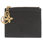 Louis Vuitton Card Holder Flora Monogram Empreinte Black Case Coin
