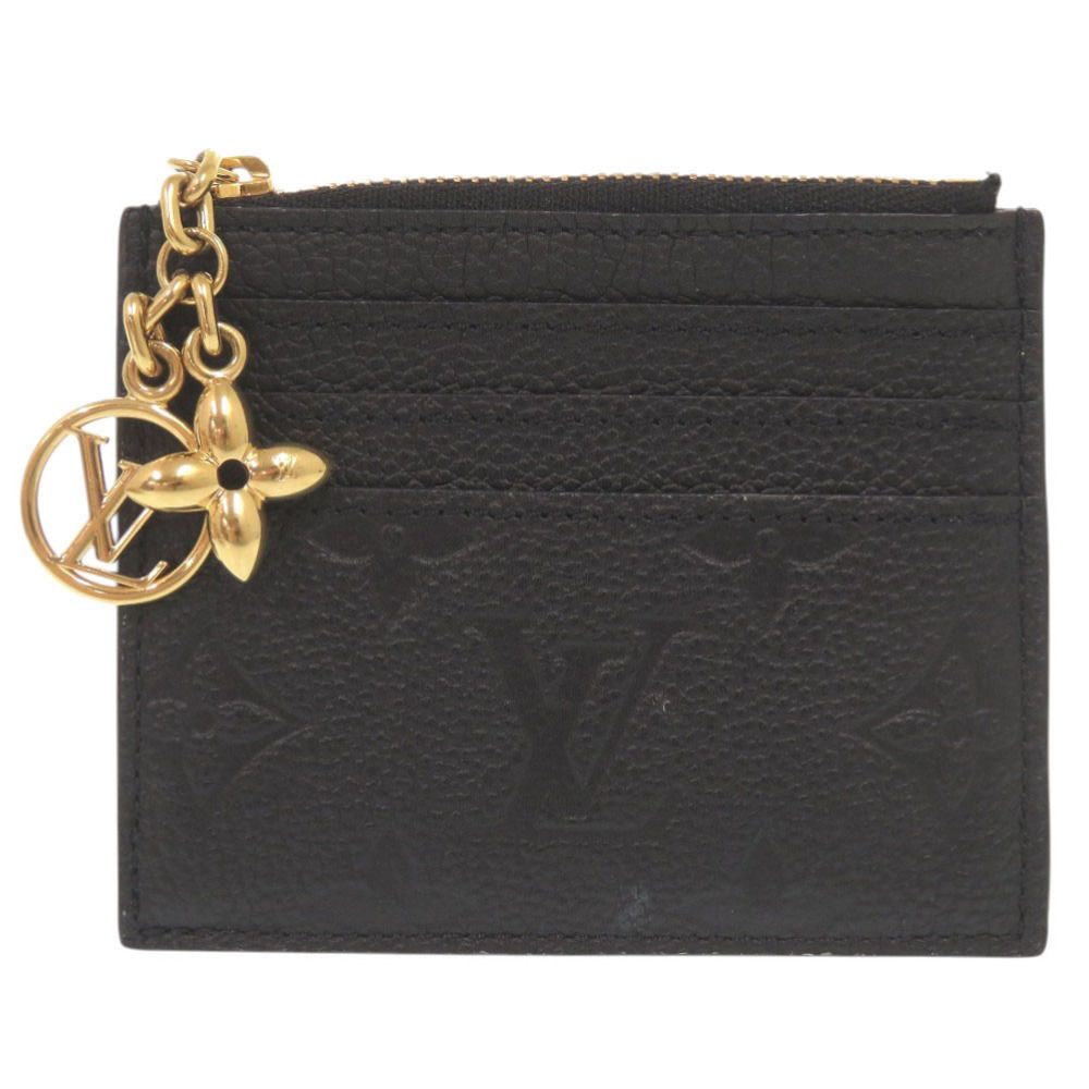 Louis Vuitton Card Holder Flora Monogram Empreinte Black Case Coin