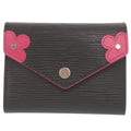 Louis Vuitton Portefeuille Victorine Epi Black Pink Trifold Wallet