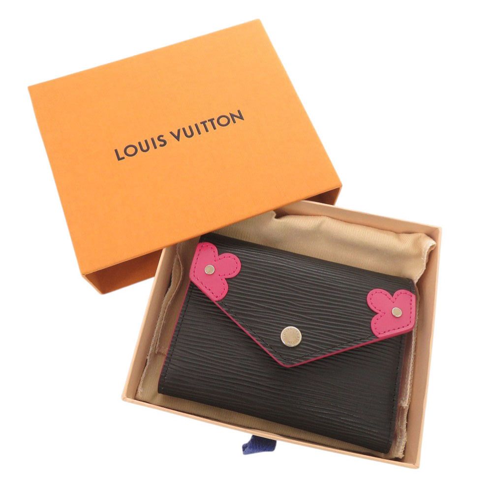 Louis Vuitton Portefeuille Victorine Epi Black Pink Trifold Wallet — view 2