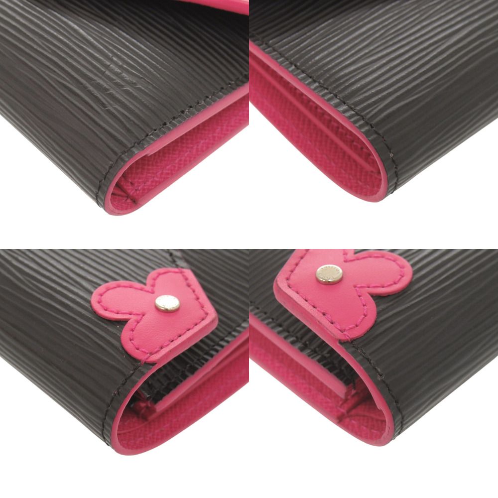 Louis Vuitton Portefeuille Victorine Epi Black Pink Trifold Wallet — view 4