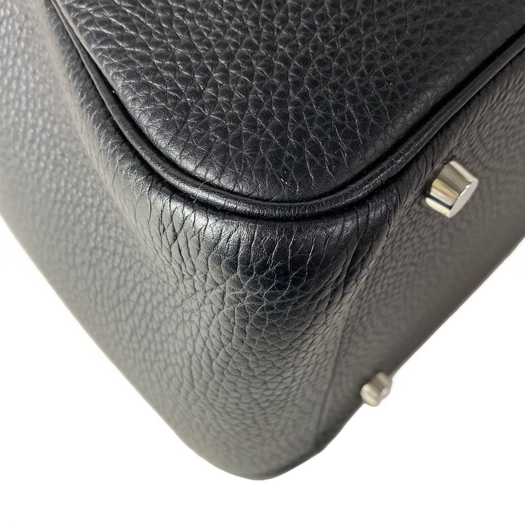 Hermes Shoulder Bag Lindy 30 Black Silver — view 6
