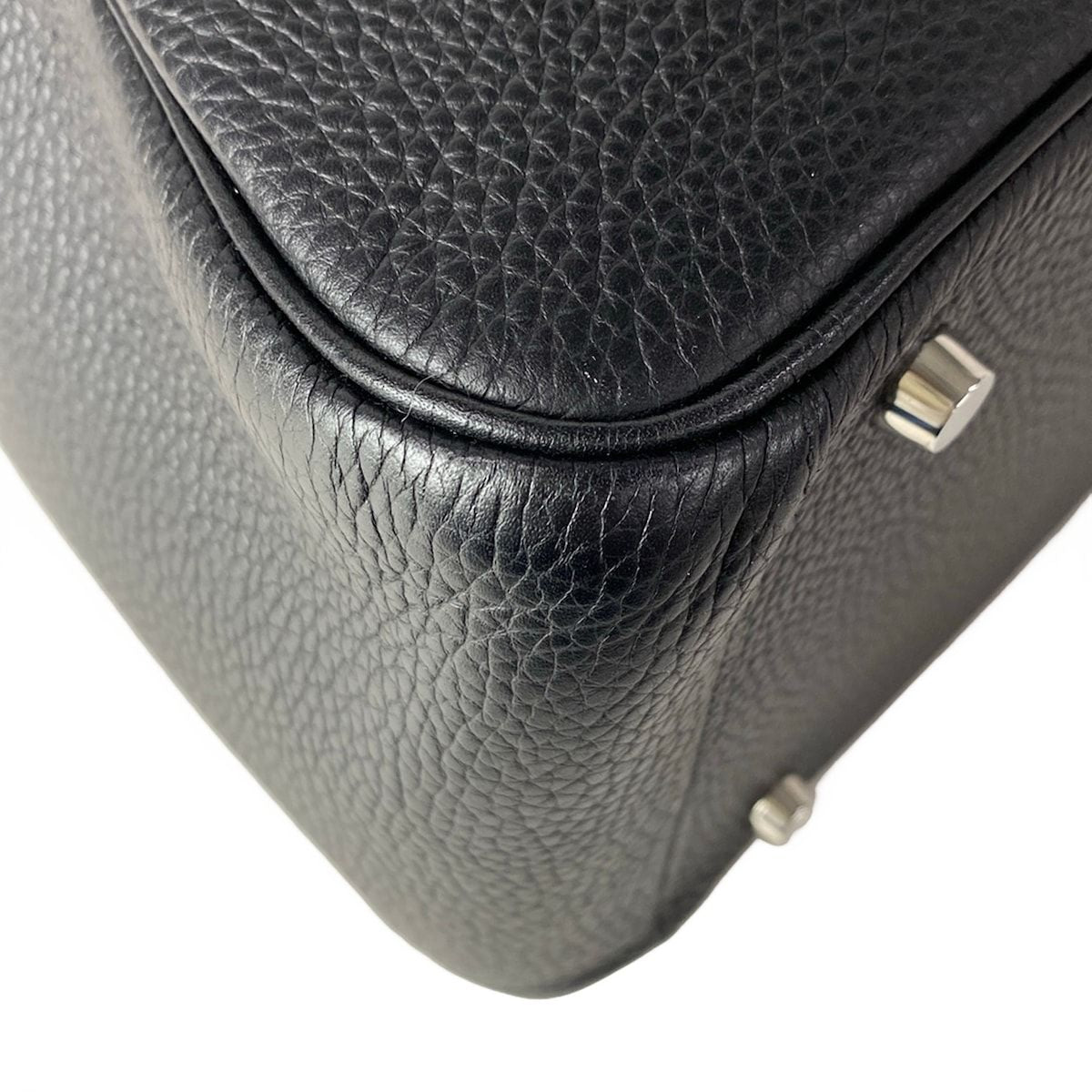 Hermes Shoulder Bag Lindy 30 Black Silver — view 6