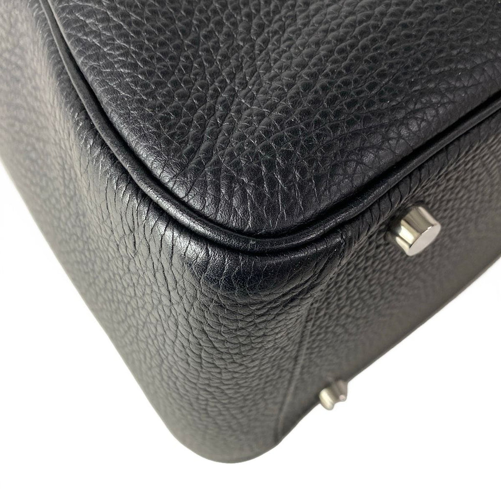 Hermes Shoulder Bag Lindy 30 Black Silver — view 8