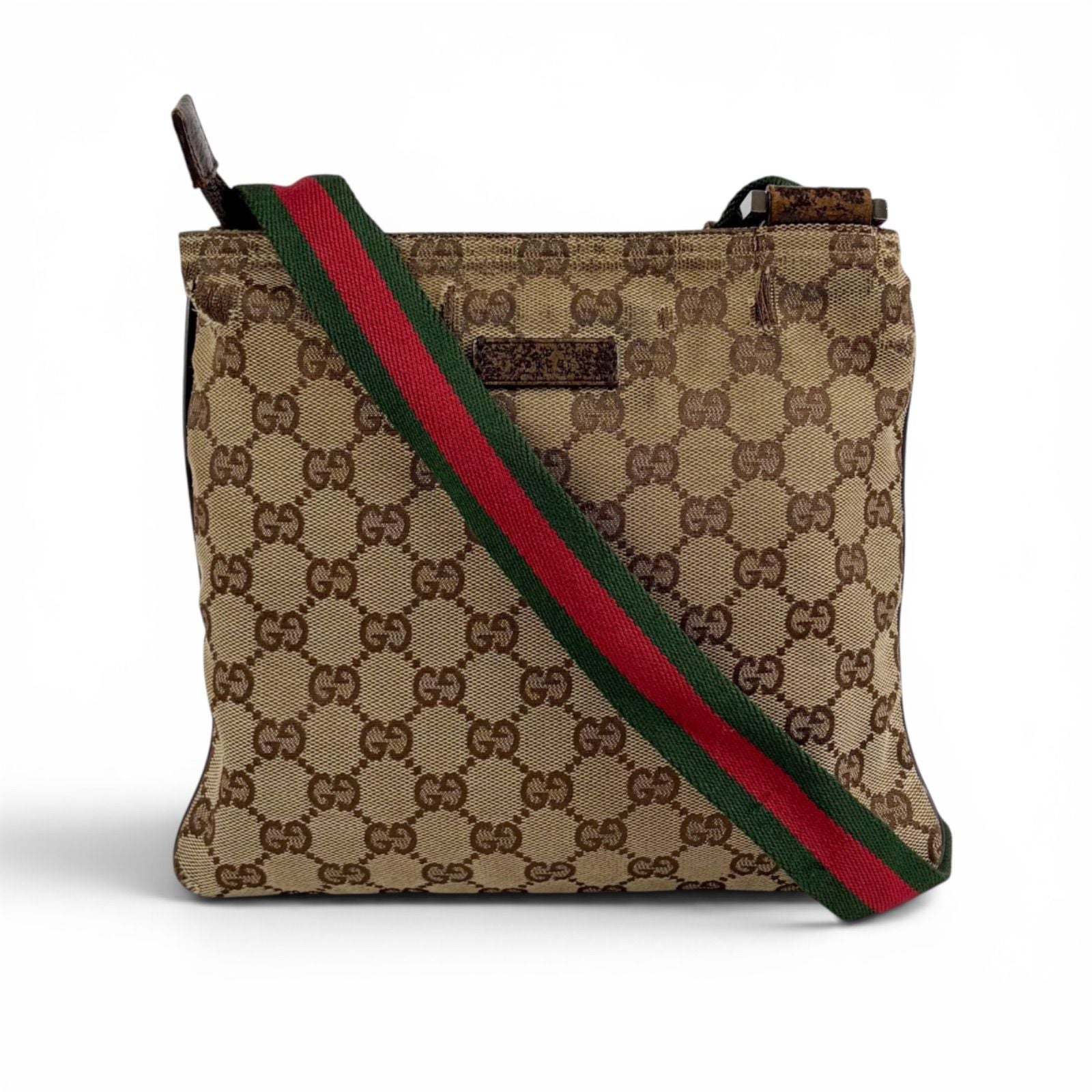 Gucci Sherry Line Shoulder Bag Cross GG Canvas Brown