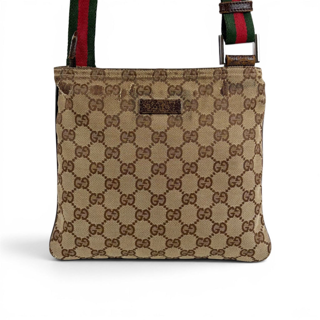 Gucci Sherry Line Shoulder Bag Cross GG Canvas Brown — view 3