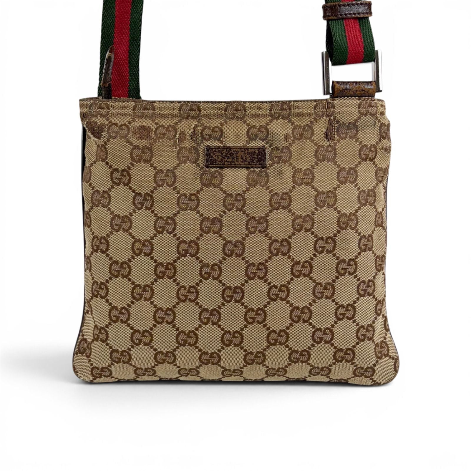 Gucci Sherry Line Shoulder Bag Cross GG Canvas Brown — view 3
