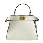 Fendi Handbag Peekaboo Iconic Small White Flap Pocket Leather — view 3