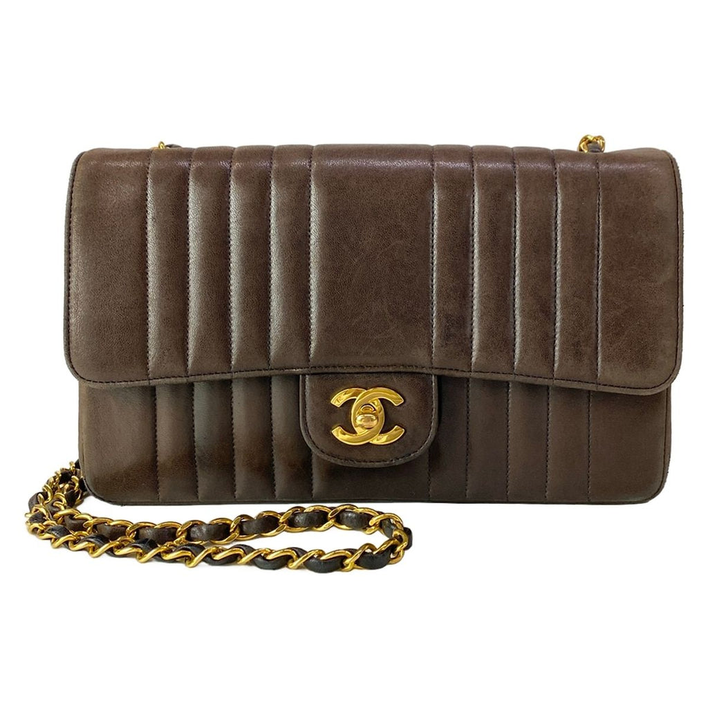 Chanel Shoulder Bag Black Chain Gold Lambskin