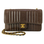 Chanel Shoulder Bag Black Chain Gold Lambskin