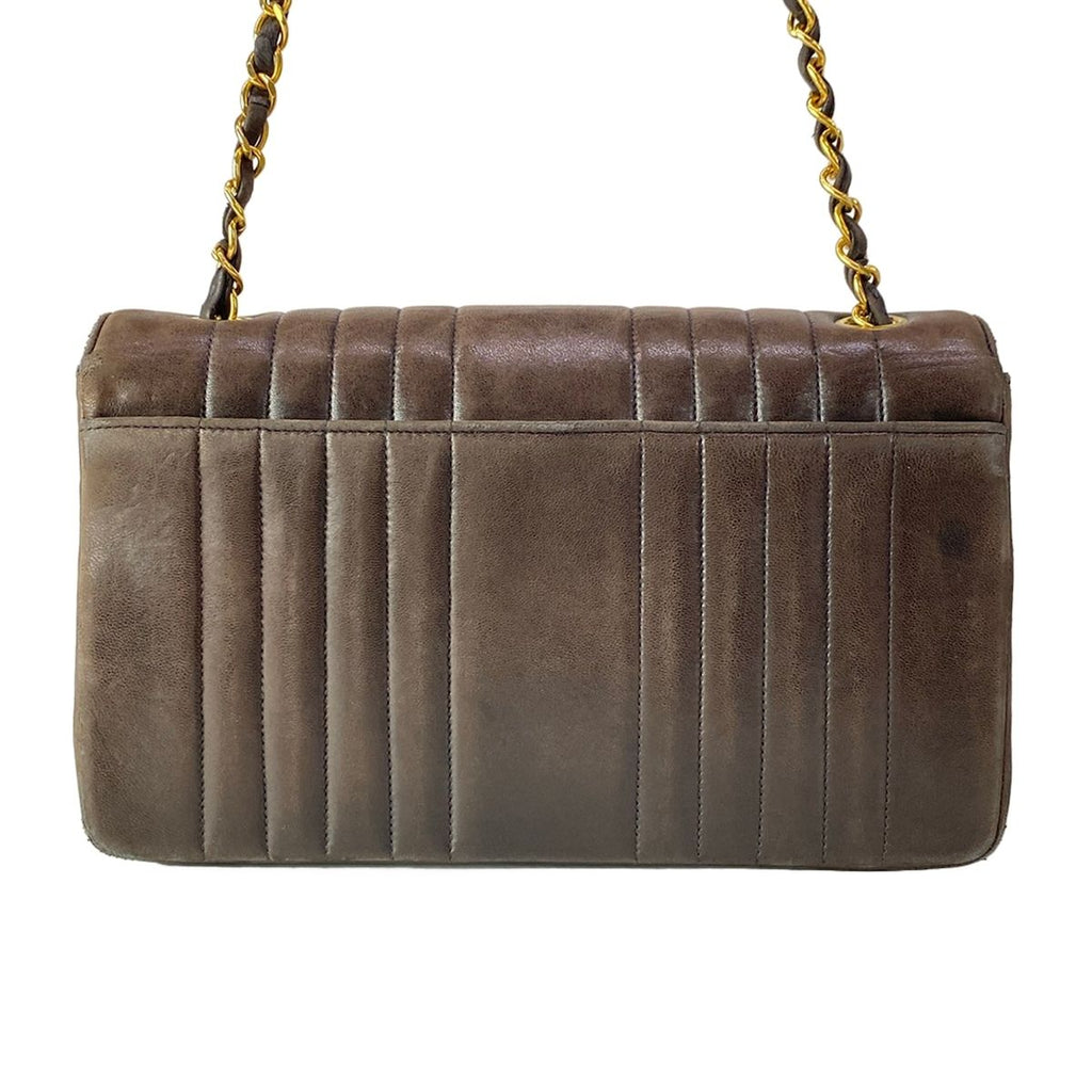 Chanel Shoulder Bag Black Chain Gold Lambskin — view 3