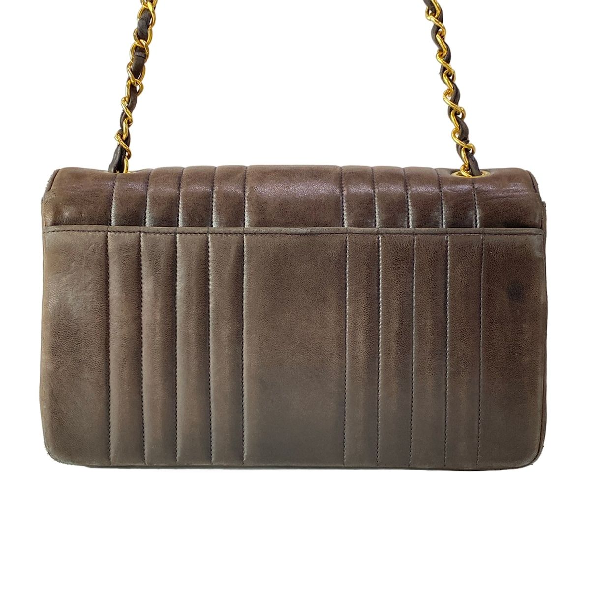 Chanel Shoulder Bag Black Chain Gold Lambskin — view 3