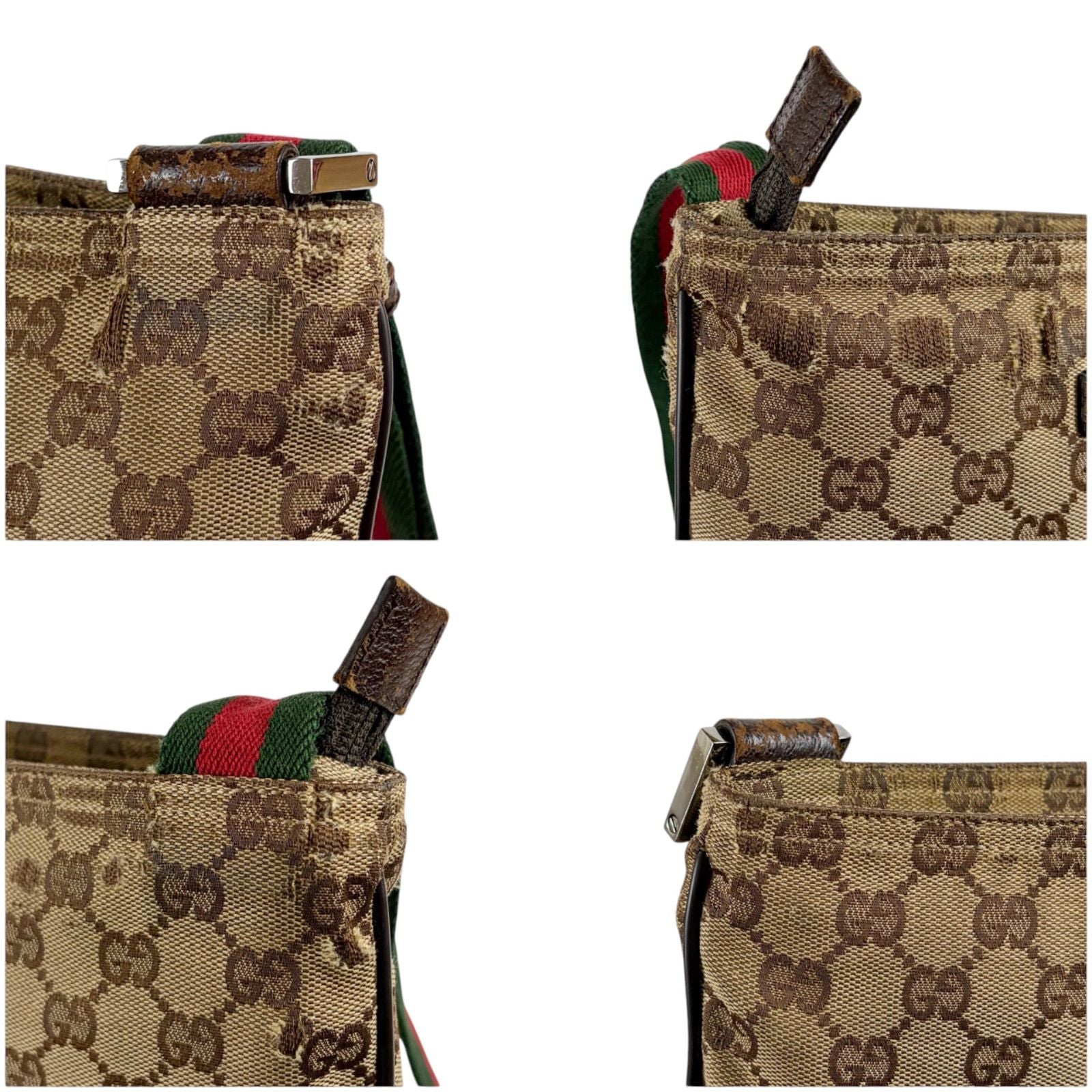 Gucci Sherry Line Shoulder Bag Cross GG Canvas Brown — view 7