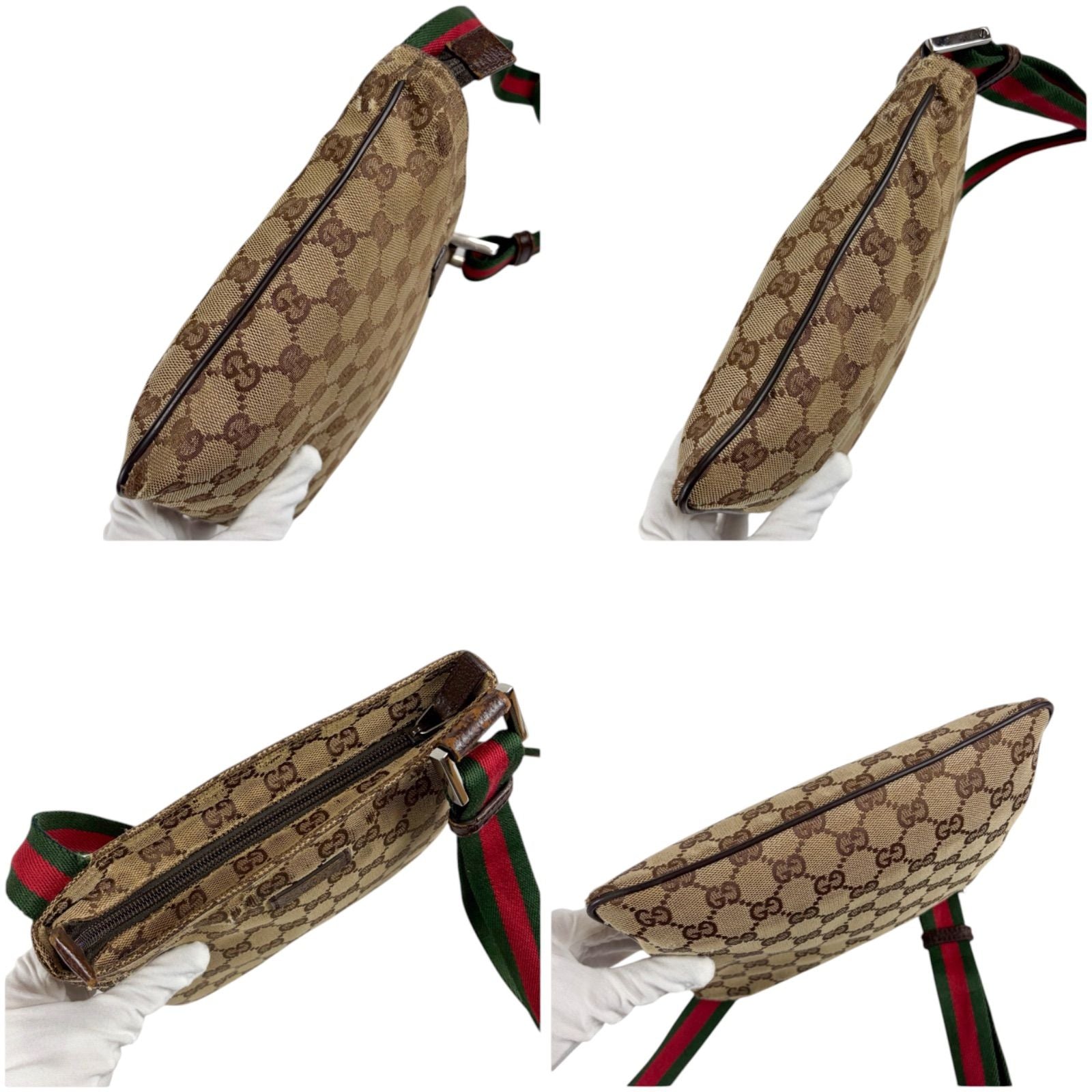Gucci Sherry Line Shoulder Bag Cross GG Canvas Brown — view 6