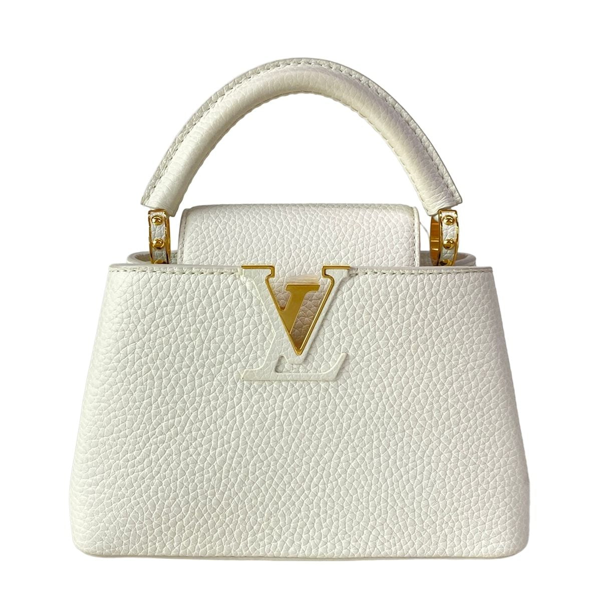 Louis Vuitton Handbag Capucines Mini Snow Leather Cowhide