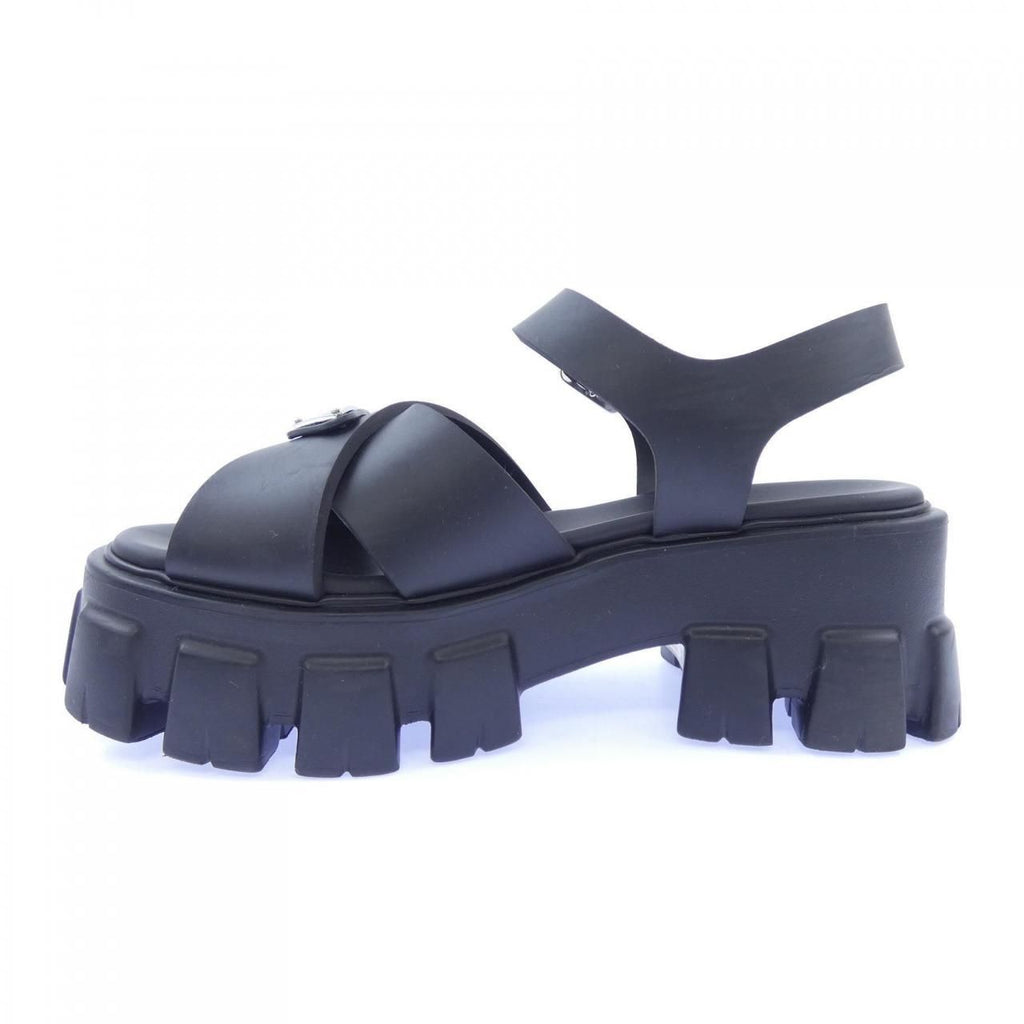 Prada Monolith Triangle Logo Sandals — view 2