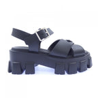 Prada Monolith Triangle Logo Sandals