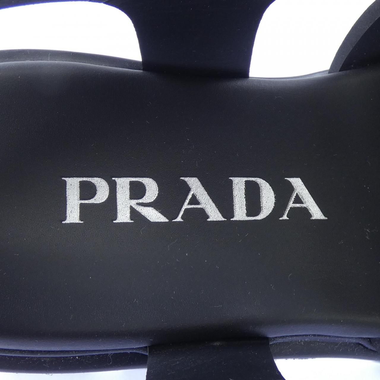 Prada Monolith Triangle Logo Sandals — view 6