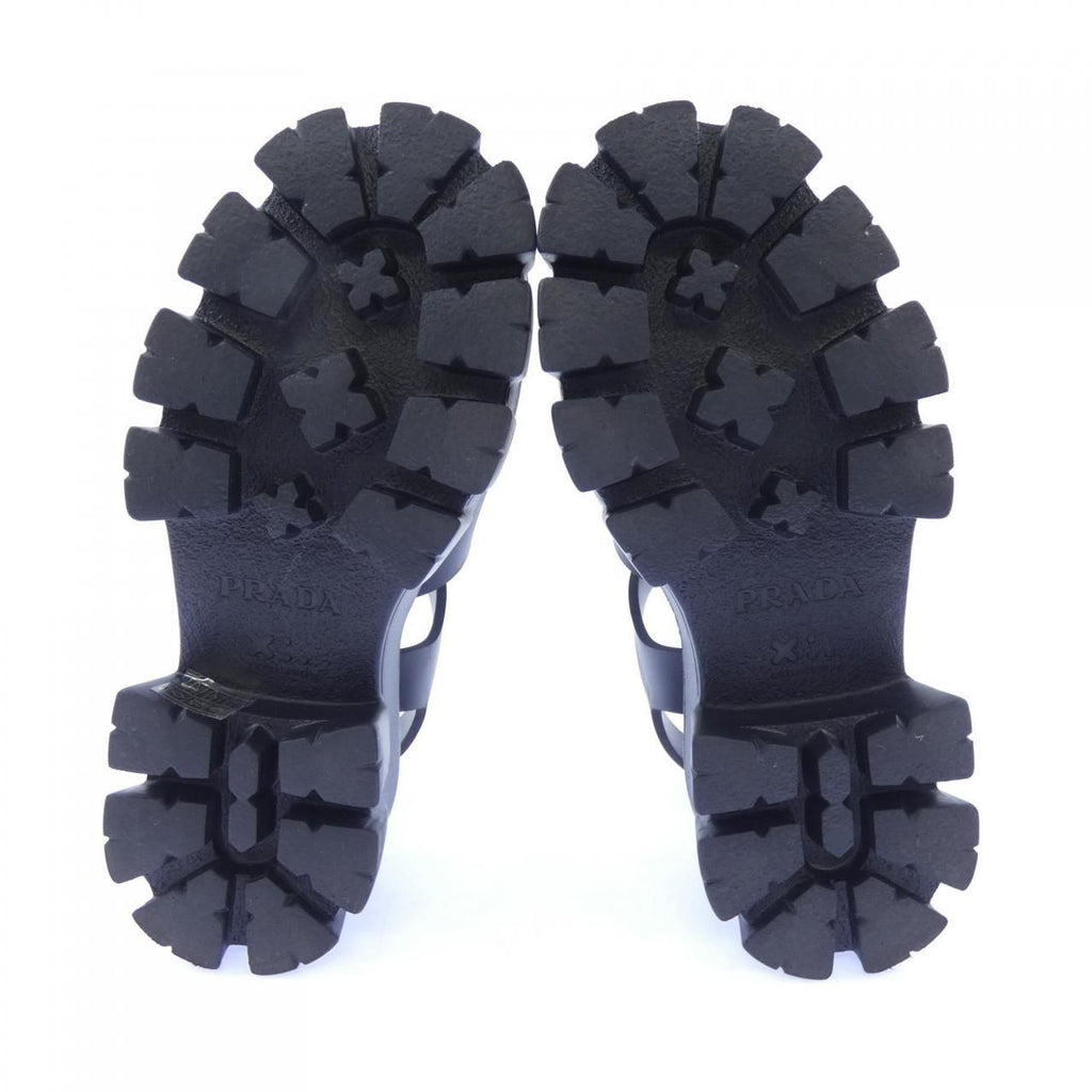 Prada Monolith Triangle Logo Sandals — view 4