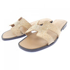 Hermes Oran Sandals Beige — view 3