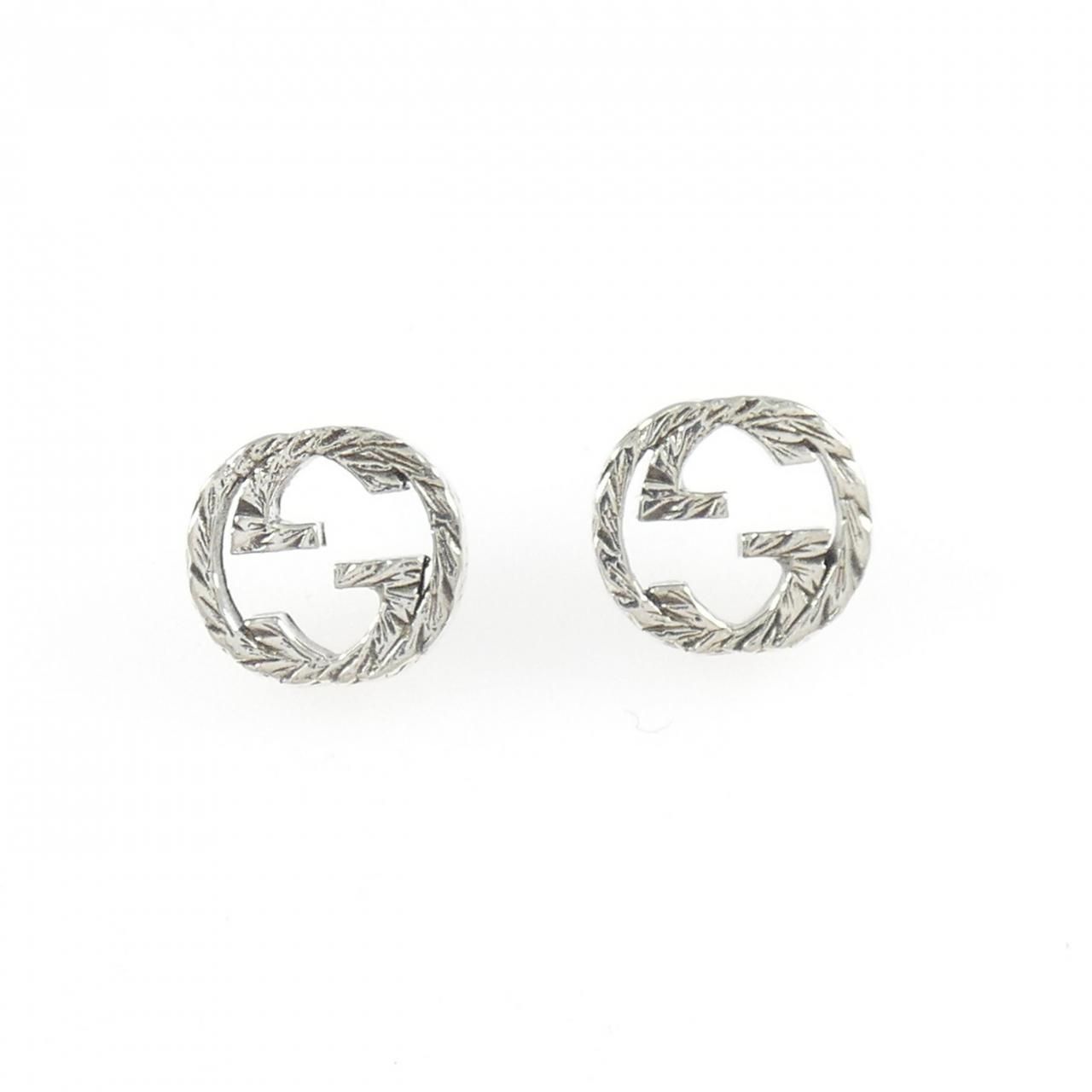 Gucci Interlocking Earrings Silver — view 2